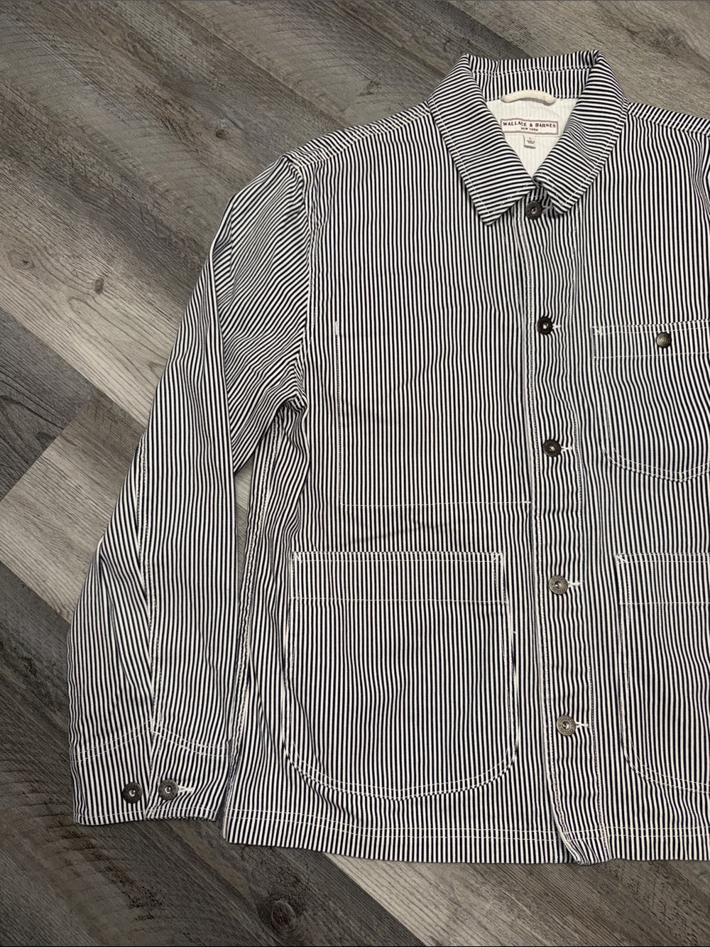Wallace & Barnes striped chore jacket